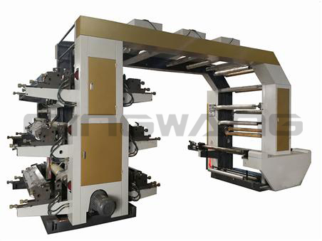 6-color helical flexographic printing machine
